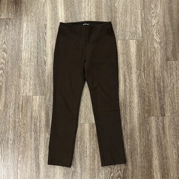 Fifteen Twenty Brown Ankle Slit Crop Pants XS Stretch Twill Slim Crop Trouser - Picture 2 of 14